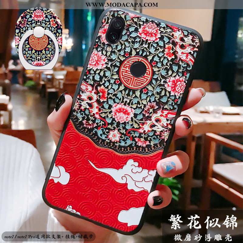 Capa Xiaomi Redmi Note 7 Cordao Midi Protetoras Capas Antiqueda Silicone Super Baratas