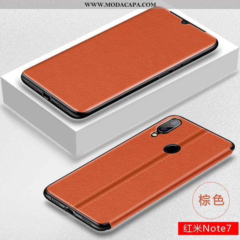 Capas Xiaomi Redmi Note 7 Silicone Cases Novas Soft Couro Tendencia Vermelho Baratas