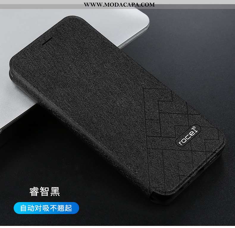 Capa Xiaomi Redmi Note 7 Couro Telemóvel Preto Cases Silicone Vermelho Telinha Comprar