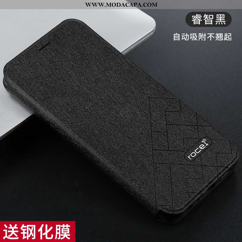 Capa Xiaomi Redmi Note 7 Couro Telemóvel Preto Cases Silicone Vermelho Telinha Comprar