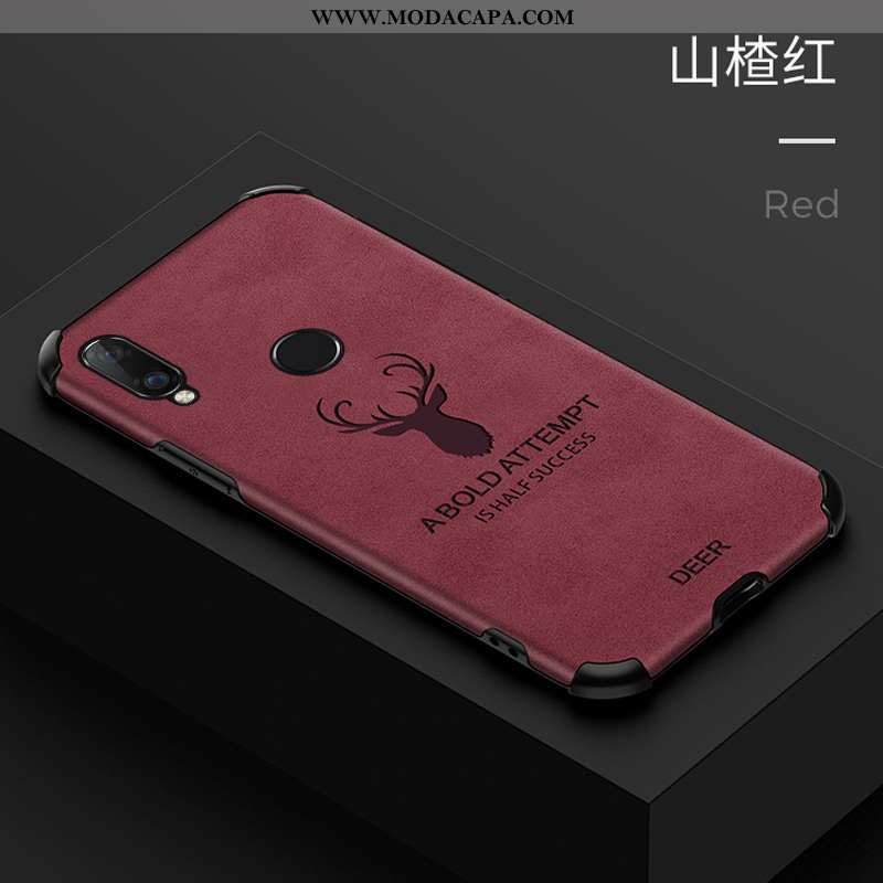 Capas Xiaomi Redmi Note 7 Couro Protetoras Cases Simples Tendencia Vermelho Baratas