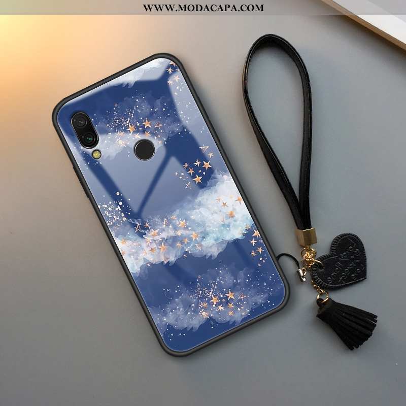 Capa Xiaomi Redmi Note 7 Protetoras Azul Antiqueda Estrelado Vidro Minimalista Telemóvel Online