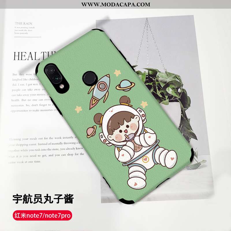 Capa Xiaomi Redmi Note 7 Couro Fofas Cases Verde Antiqueda Vermelho Telemóvel Barato