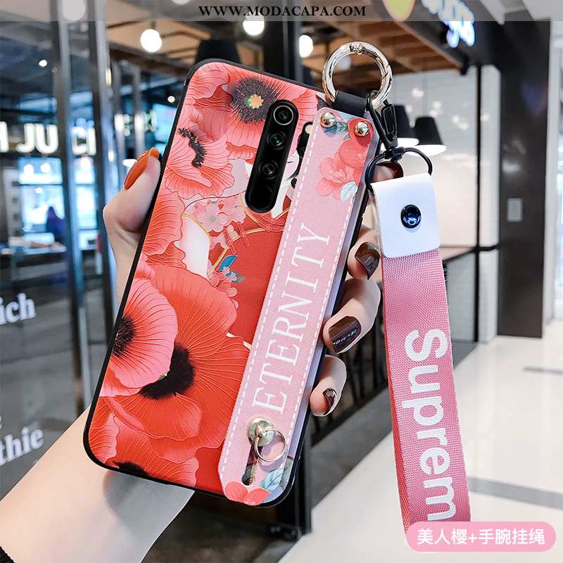 Capa Xiaomi Redmi Note 8 Pro Soft Wrisband Cases Strapback Midi Protetoras Silicone Barato