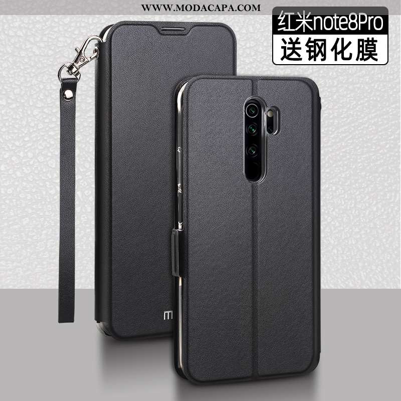 Capa Xiaomi Redmi Note 8 Pro Super Capas Slim Telemóvel Couro Soft Completa Promoção