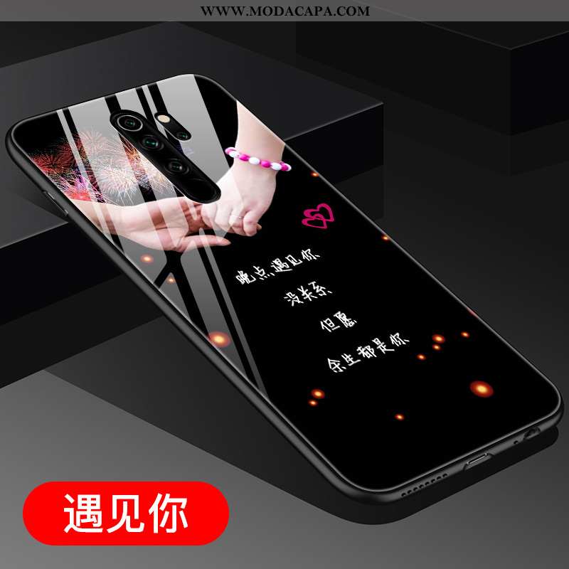 Capas Xiaomi Redmi Note 8 Pro Personalizada Vermelho Telemóvel Protetoras Frente Completa Vidro Comp