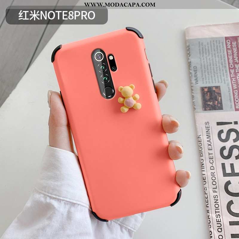 Capas Xiaomi Redmi Note 8 Pro Desenho Animado Telinha Fofas Completa Urso Telemóvel Promoção