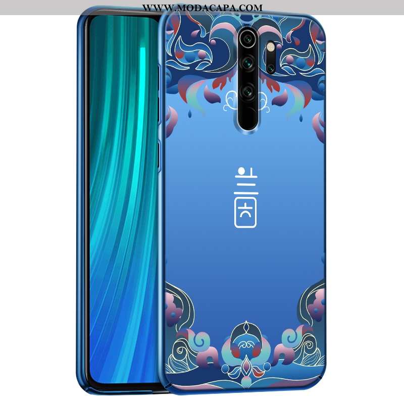 Capa Xiaomi Redmi Note 8 Pro Fosco Azul Vermelho Personalizado Capas Resistente Telemóvel Online