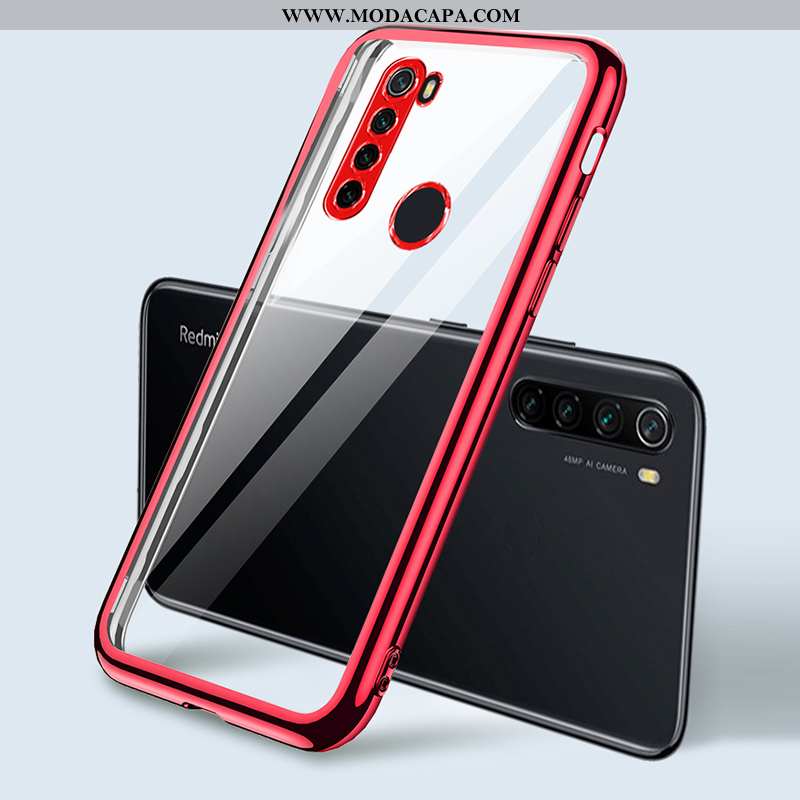 Capa Xiaomi Redmi Note 8t Protetoras Roxa Marca Personalizada Tendencia Silicone Telemóvel Venda