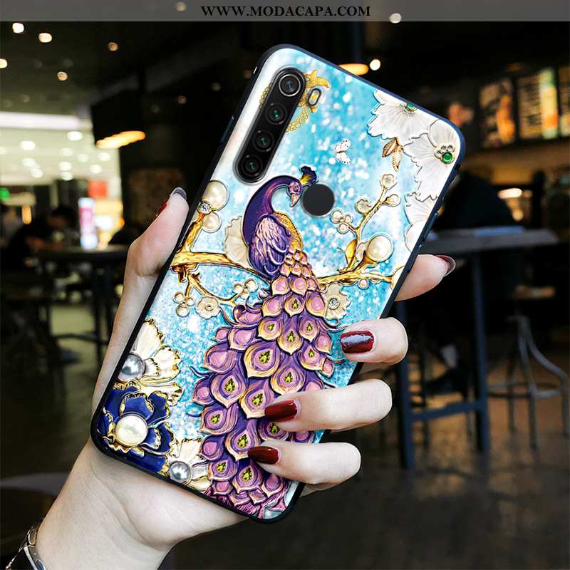 Capas Xiaomi Redmi Note 8t Tendencia Azul Antiqueda Malha Vintage Silicone Comprar