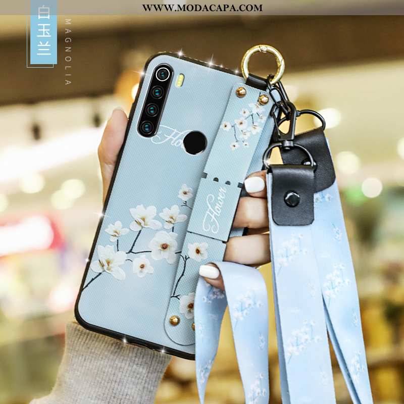 Capa Xiaomi Redmi Note 8t Soft Malha Moda Telemóvel Completa Rosa Wrisband Venda