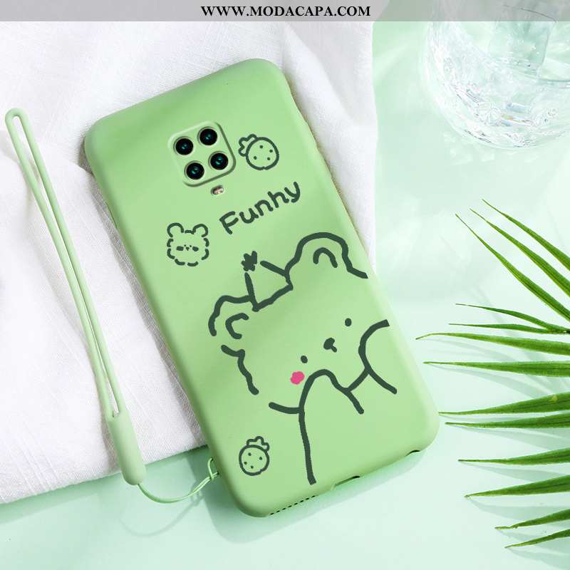 Capa Xiaomi Redmi Note 9 Pro Criativas Vermelho Capas Urso Slim Silicone Personalizada Venda