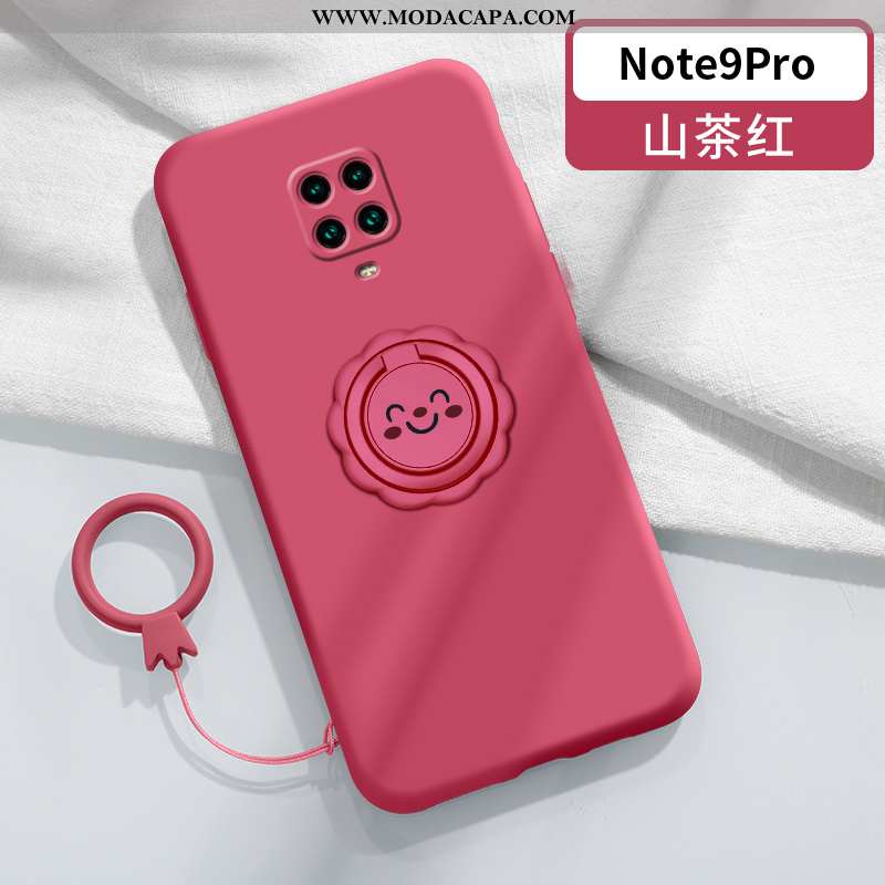 Capa Xiaomi Redmi Note 9 Pro Slim Cinza Personalizado Telinha Casal Antiqueda Suporte Promoção