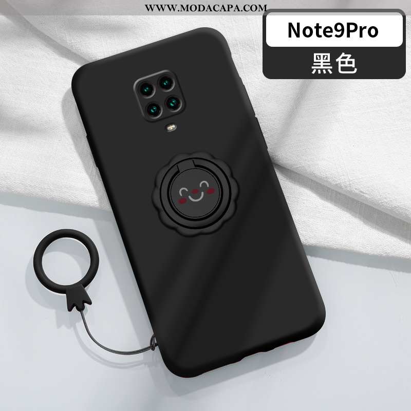 Capa Xiaomi Redmi Note 9 Pro Slim Cinza Personalizado Telinha Casal Antiqueda Suporte Promoção