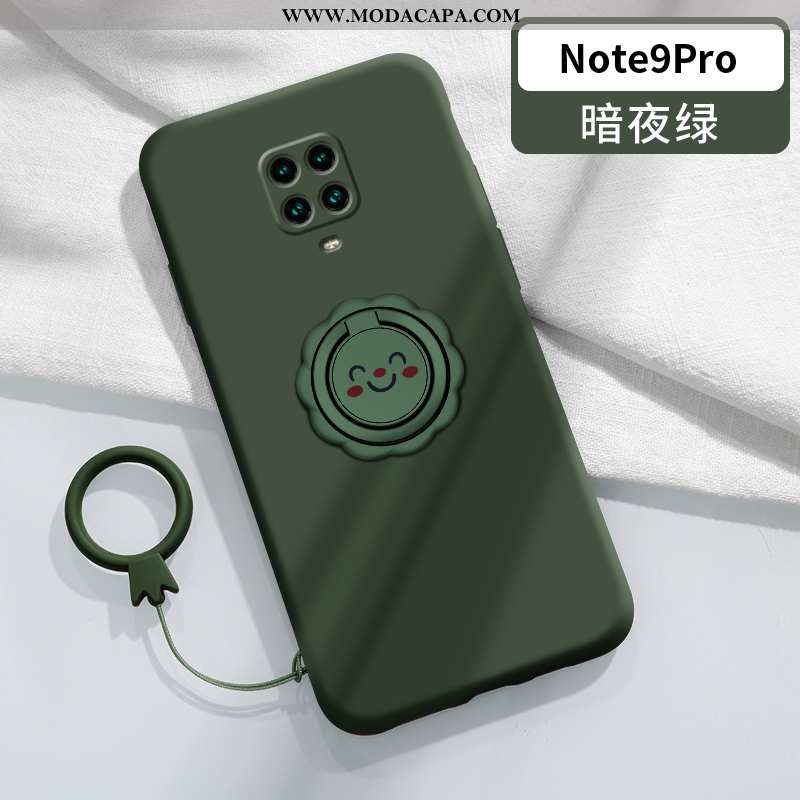 Capa Xiaomi Redmi Note 9 Pro Slim Cinza Personalizado Telinha Casal Antiqueda Suporte Promoção