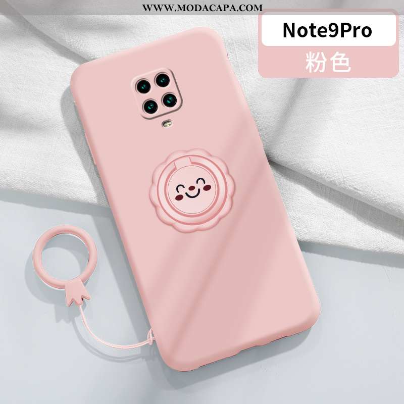 Capa Xiaomi Redmi Note 9 Pro Slim Cinza Personalizado Telinha Casal Antiqueda Suporte Promoção