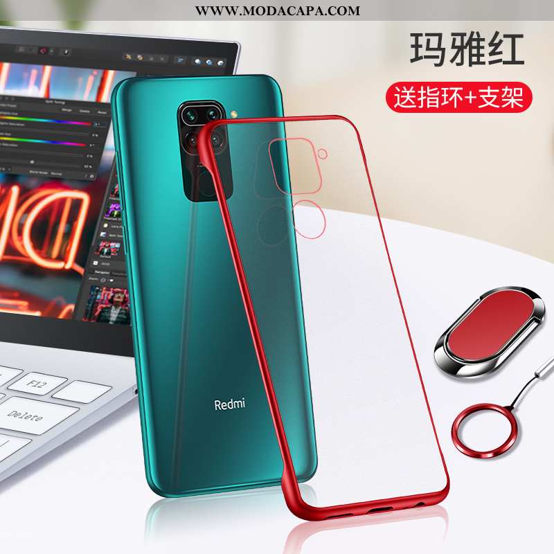 Capas Xiaomi Redmi Note 9 Protetoras Calor Cases Silicone Transparente Preto Vermelho Baratos