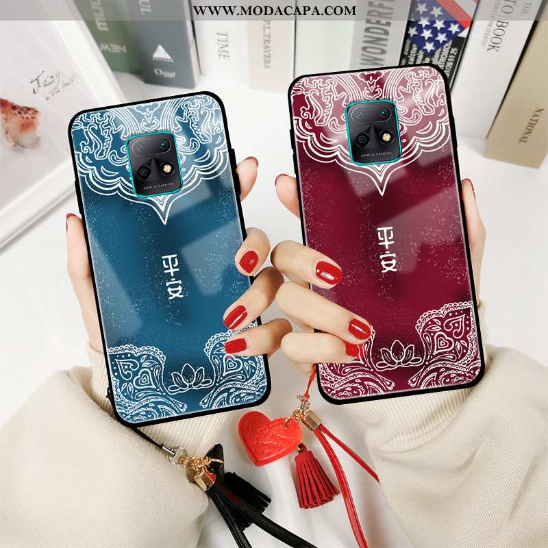 Capa Xiaomi Redmi Note 9 Silicone Azul Telinha Antiqueda Vidro Cases Vermelho Online