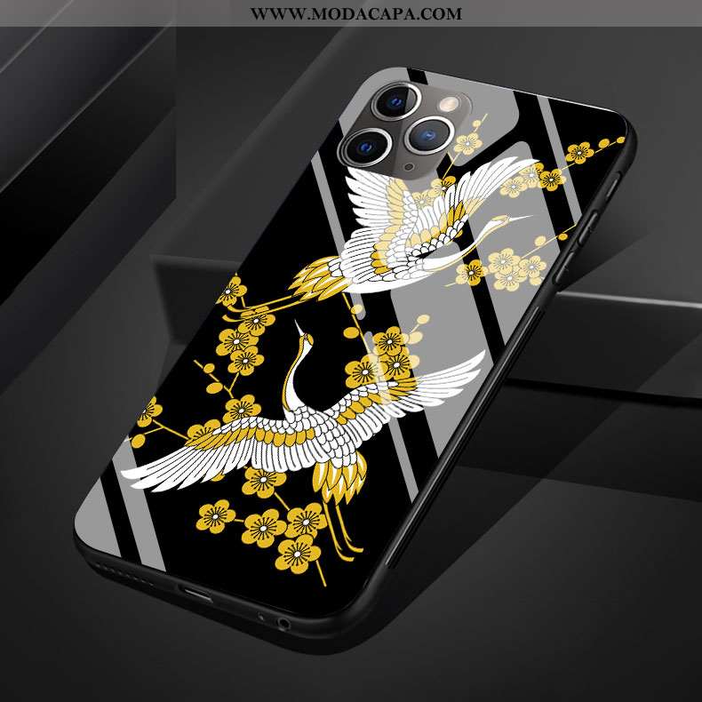 Capa iPhone 11 Pro Max Personalizado Silicone Telemóvel Guindaste Capas Original Vidro Online