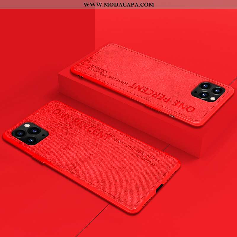 Capas iPhone 11 Pro Max Slim Antiqueda Originais Tecido Vermelho Silicone Telemóvel Comprar