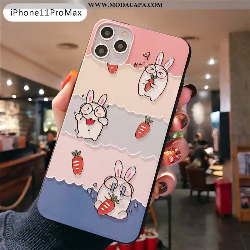 Capas iPhone 11 Pro Max Protetoras Bonitos Coelho Tendencia Desenho Animado Silicone Soft Venda