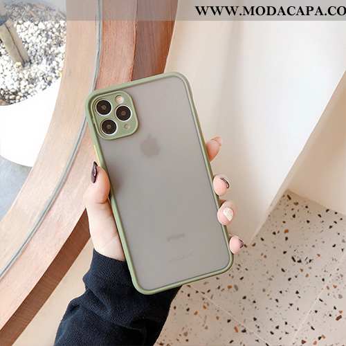 Capa iPhone 11 Pro Max Protetoras Nova Silicone Azul Cor De Contraste Capas Cases Online