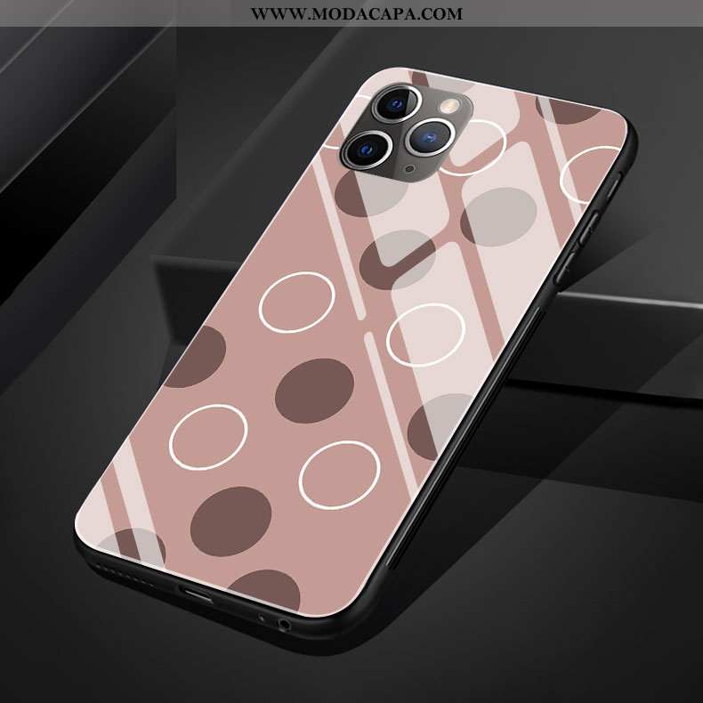 Capas iPhone 11 Pro Max Criativas Coração Rosa Telinha Vidro Novas Silicone Comprar