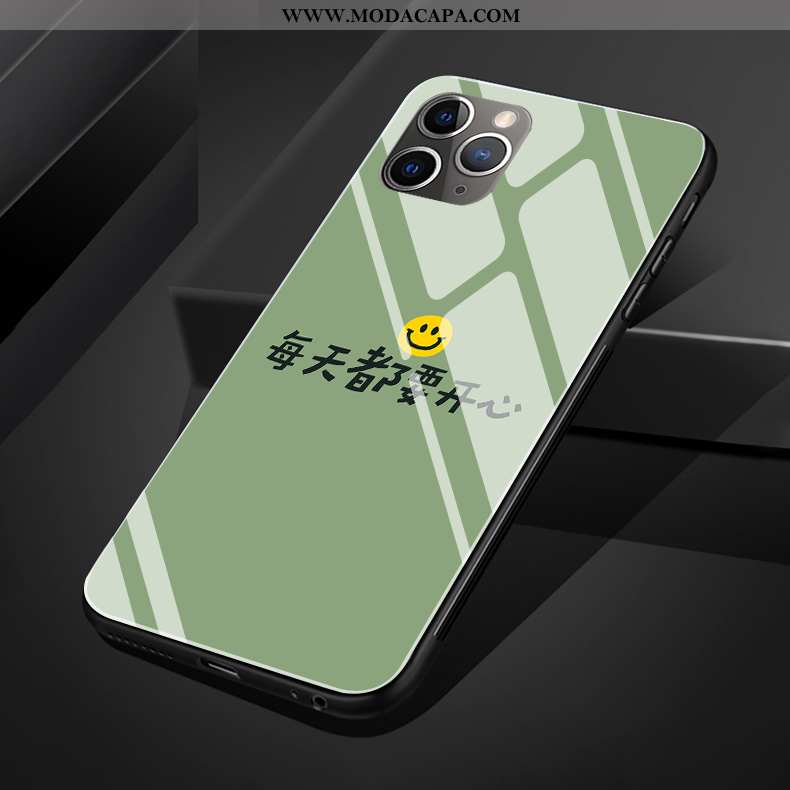 Capa iPhone 11 Pro Max Vidro Minimalista Telemóvel Capas Silicone Vermelho Coração Baratas