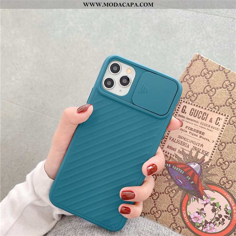 Capa iPhone 11 Pro Max Tendencia Azul Protetoras Criativas Silicone Auto Capas Baratas