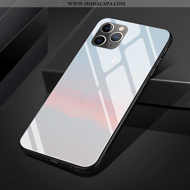Capas iPhone 11 Pro Max Protetoras Simples Silicone Telemóvel Vidro Roxa Barato