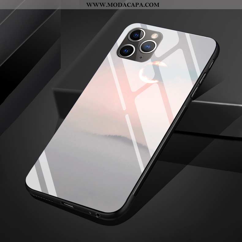 Capas iPhone 11 Pro Max Protetoras Simples Silicone Telemóvel Vidro Roxa Barato