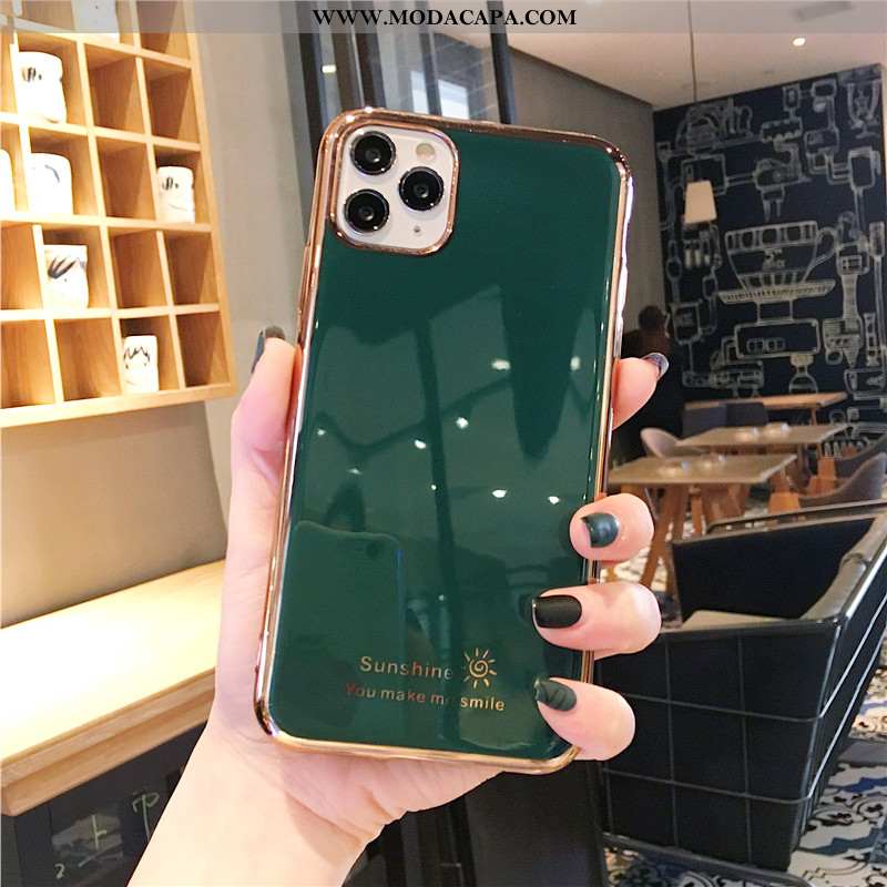 Capa iPhone 11 Pro Luxo Cases Lisas Casal Antiqueda Armação Soft Barato