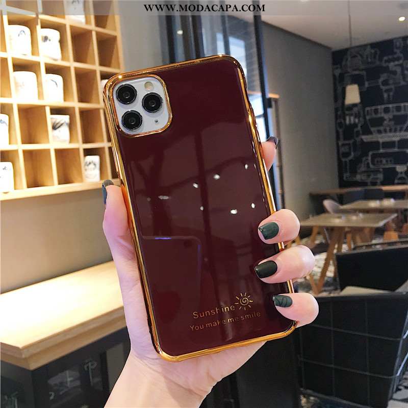 Capa iPhone 11 Pro Luxo Cases Lisas Casal Antiqueda Armação Soft Barato