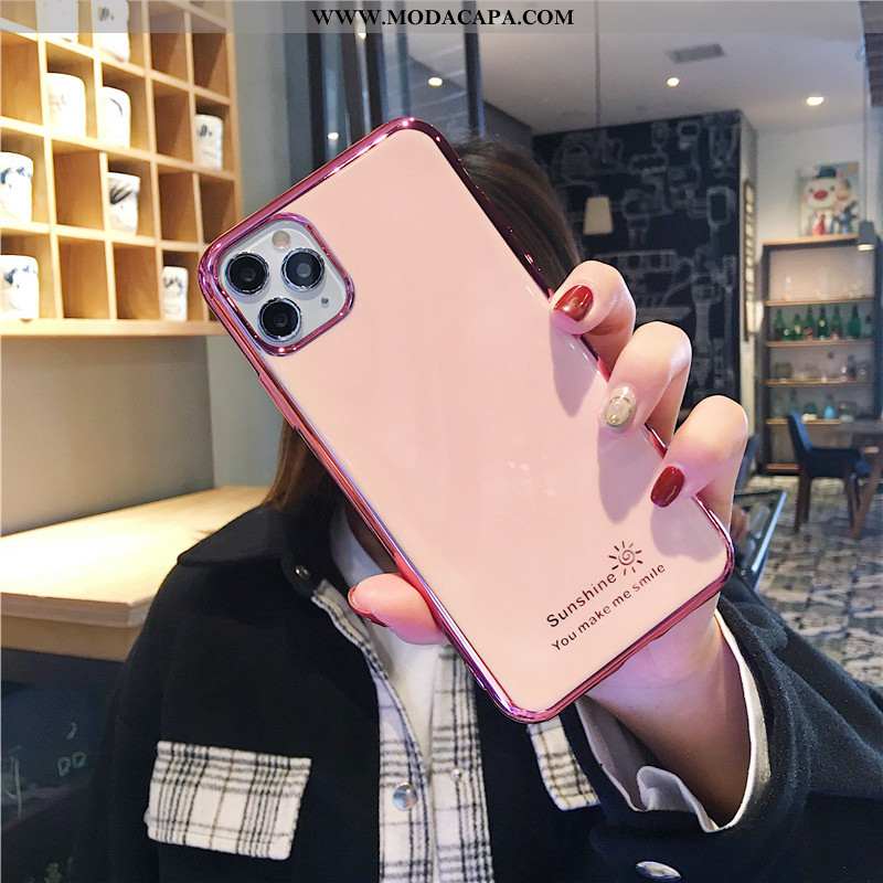 Capa iPhone 11 Pro Luxo Cases Lisas Casal Antiqueda Armação Soft Barato