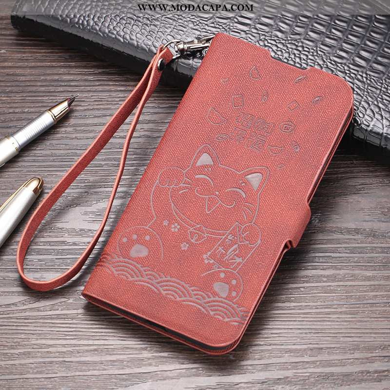 Capa iPhone 11 Pro Personalizada Antiqueda Minimalista Preto Couro Cover Telemóvel Barato