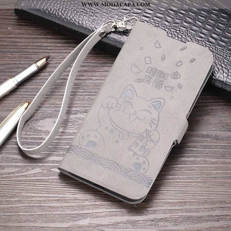 Capa iPhone 11 Pro Personalizada Antiqueda Minimalista Preto Couro Cover Telemóvel Barato