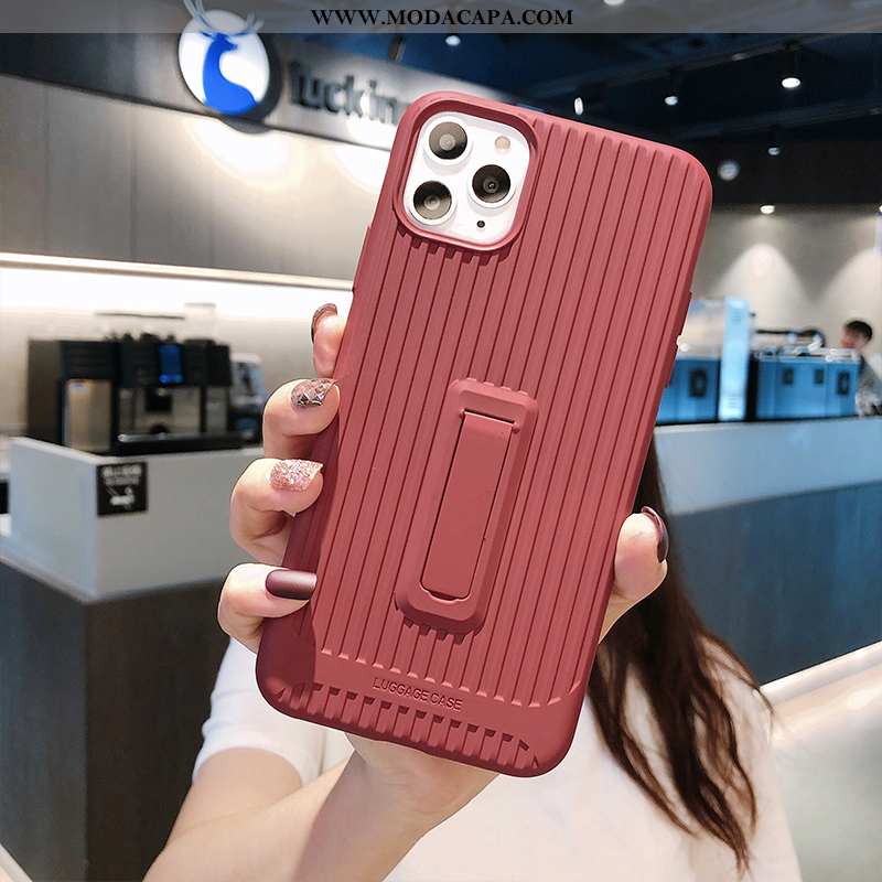 Capas iPhone 11 Pro Fosco Tendencia Vermelho Telemóvel Malha Soft Simples Venda