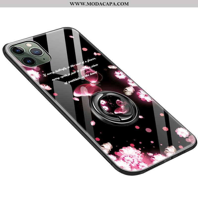 Capa iPhone 11 Pro Tendencia Vidro Telemóvel Vermelho Preto Cases Malha Baratos