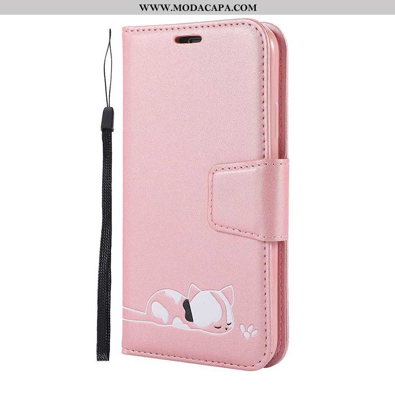 Capas iPhone 11 Pro Couro Desenho Animado Outlet Cases Telemóvel Rosa Baratas