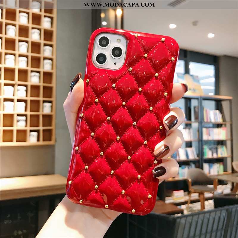 Capas iPhone 11 Pro Protetoras Antiqueda Criativas Couro Tendencia Vermelho Barato