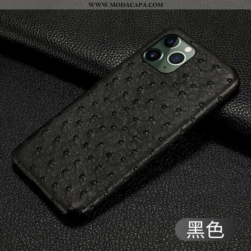 Capa iPhone 11 Pro Couro Legitimo Costume Pássaro Completa Protetoras Resistente Cases Venda