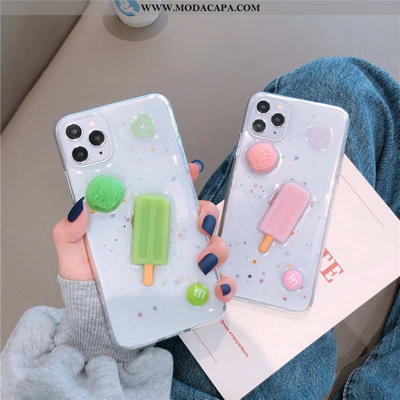 Capa iPhone 11 Pro Bonitos Cola Casal Antiqueda Verde Personalizada Silicone Baratos