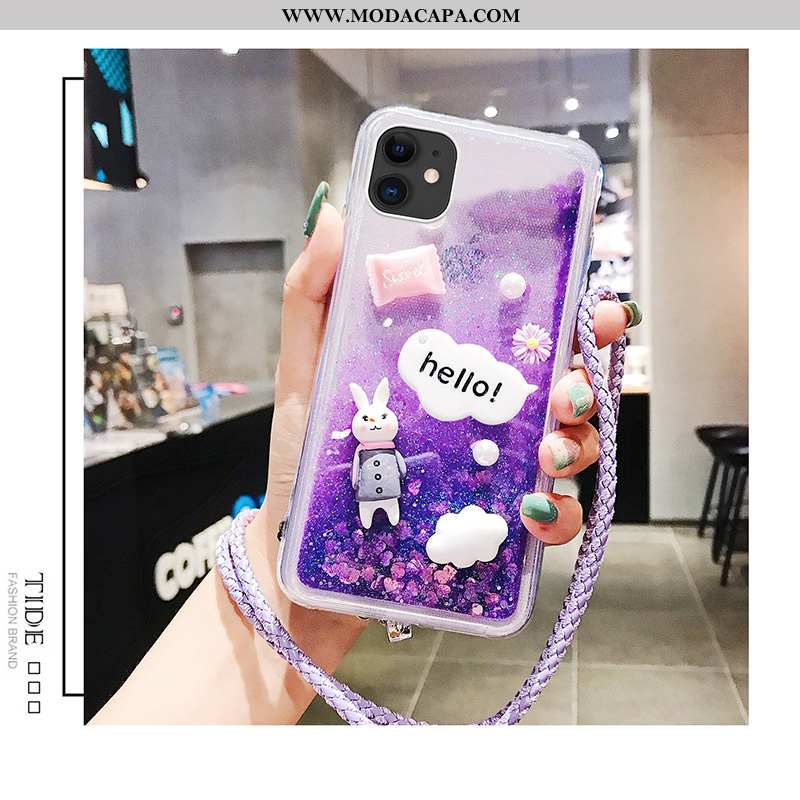 Capas iPhone 11 Tendencia Criativas Protetoras Personalizado Roxa Antiqueda Desenho Animado Barato