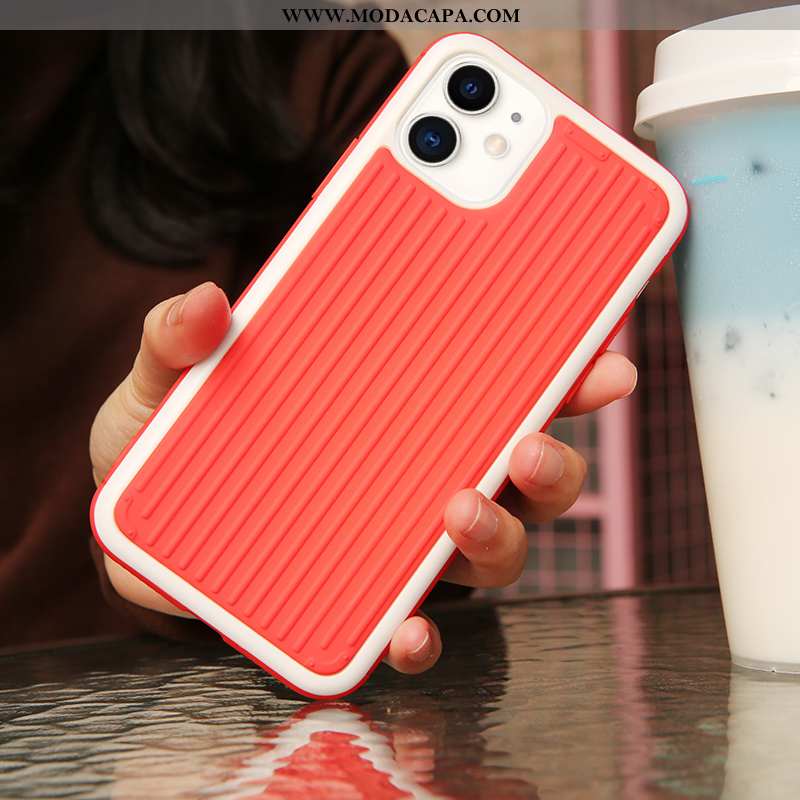 Capas iPhone 11 Criativas Antiqueda Completa Soft Cases Vermelho Tendencia Venda