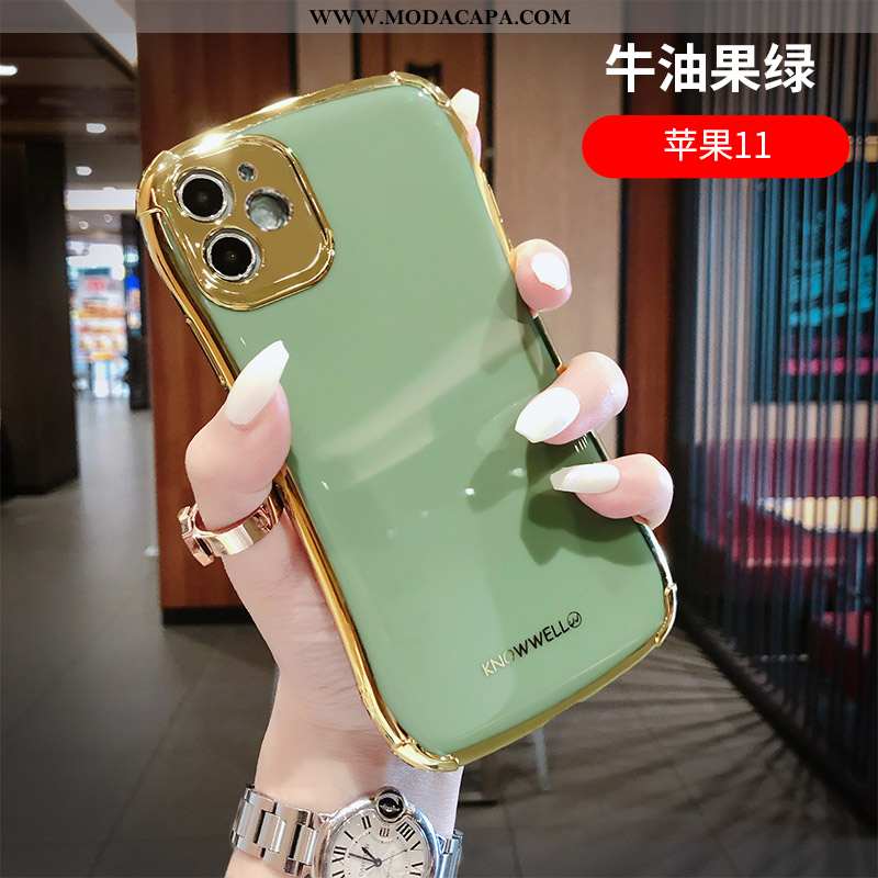 Capas iPhone 11 Personalizado Protetoras Telinha Lisas Antiqueda Criativas Promoção