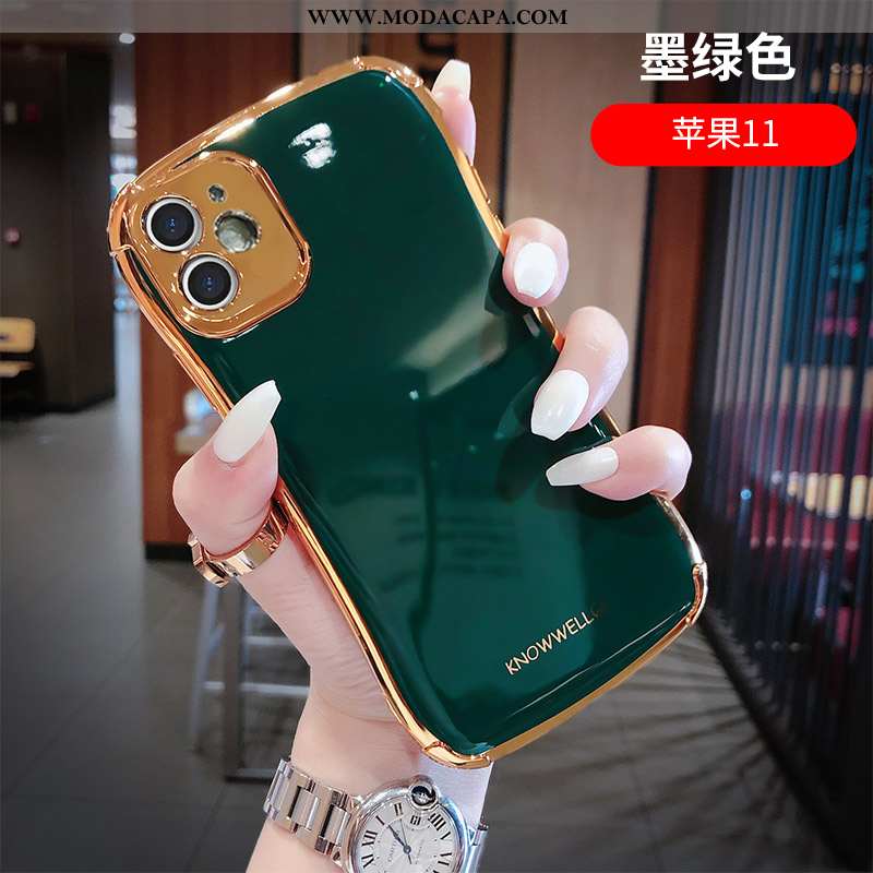 Capas iPhone 11 Personalizado Protetoras Telinha Lisas Antiqueda Criativas Promoção