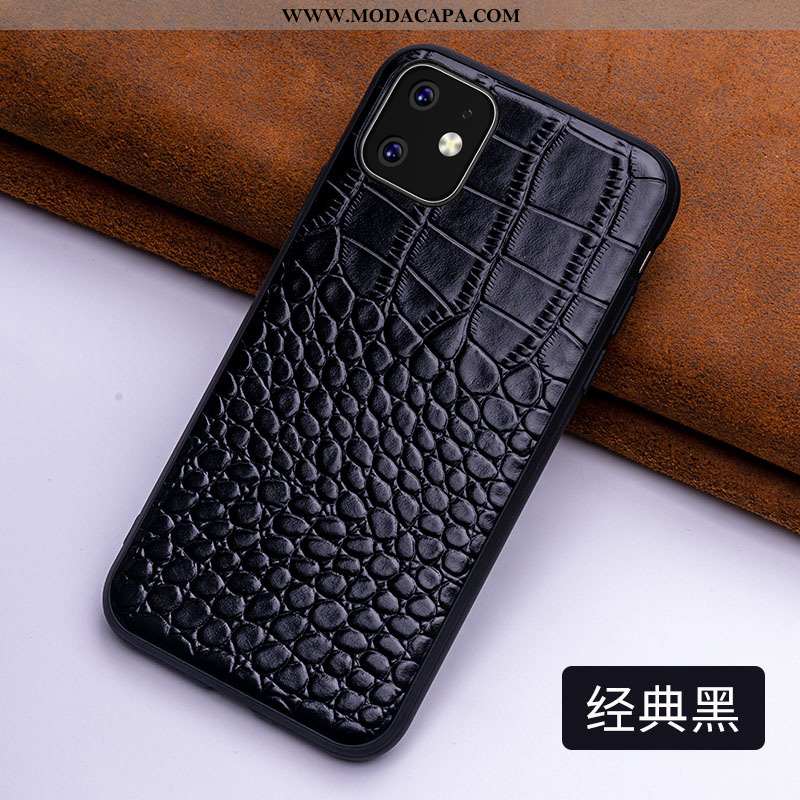 Capa iPhone 11 Personalizada Telemóvel Slim Couro Genuíno Costume Couro Criativas Venda