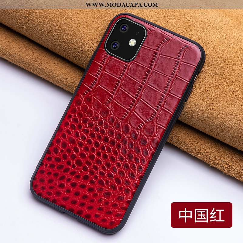 Capa iPhone 11 Personalizada Telemóvel Slim Couro Genuíno Costume Couro Criativas Venda