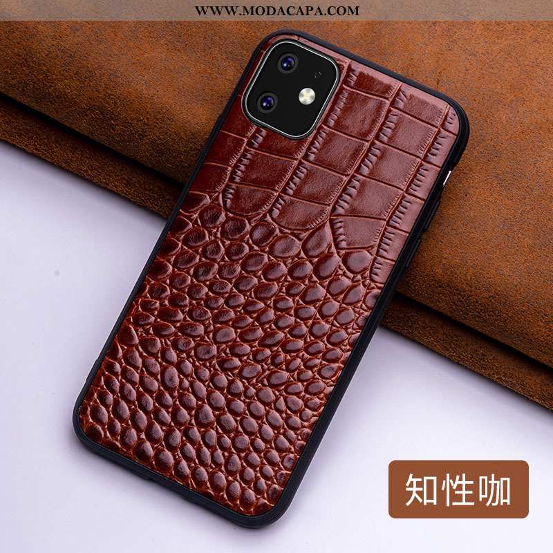 Capa iPhone 11 Personalizada Telemóvel Slim Couro Genuíno Costume Couro Criativas Venda