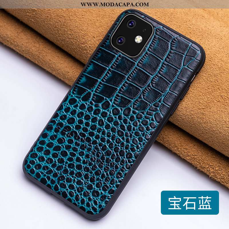 Capa iPhone 11 Personalizada Telemóvel Slim Couro Genuíno Costume Couro Criativas Venda